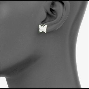 Gucci Silver Butterfly Earrings